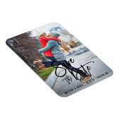 ブラシスモダンクリプト日付のフォト婚約の保存 マグネット (右側)