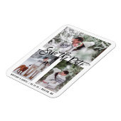 ブラシスモダンクリプト日付3写真の保存 マグネット (左側)