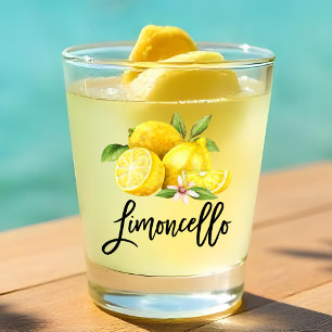 ブラシスモダンクリプトLimoncello Watercolor Lemons ショットグラス