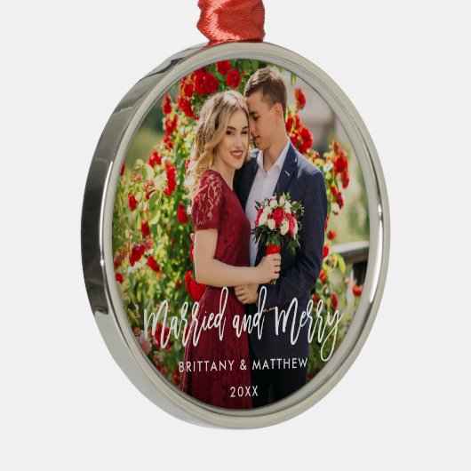 ブラシス結婚したクリプトとメリー写真結婚の種類 メタルオーナメント (右)