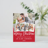 ブラシス結婚クリスマス4赤 ポストカード (スタンド正面)