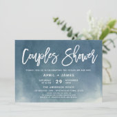 ブラシタイポグラフィカップルシャワー招待状 招待状 (スタンド正面)