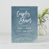 ブラシタイポグラフィブライダルシャワー招待 招待状 (スタンド正面)