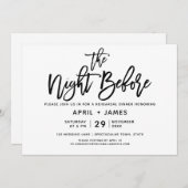 ブラシタイポグラフィリハーサルディナー招待状 招待状 (正面/裏面)