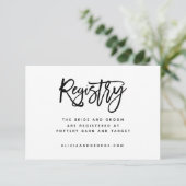 ブラシタイポグラフィレジストリカード 招待状 (スタンド正面)