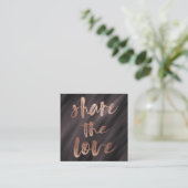 ブラシタイポグラフィ |ロイヤリティカード スクエア名刺 (スタンド正面)