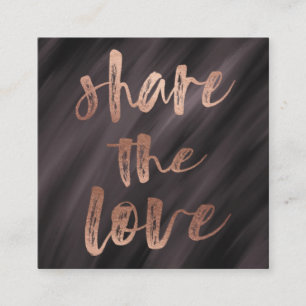 ブラシタイポグラフィ  ロイヤリティカード スクエア名刺