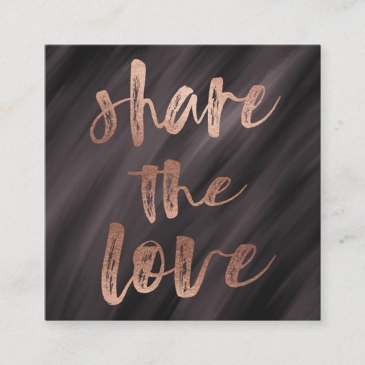 ブラシタイポグラフィ |ロイヤリティカード スクエア名刺 (正面)