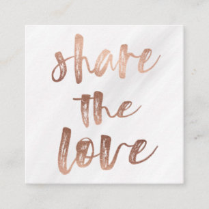 ブラシタイポグラフィ  ロイヤリティカード スクエア名刺