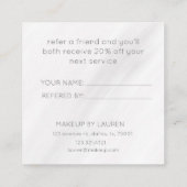 ブラシタイポグラフィ |ロイヤリティカード スクエア名刺 (裏面)