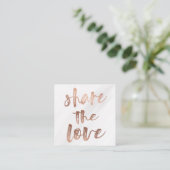 ブラシタイポグラフィ |ロイヤリティカード スクエア名刺 (スタンド正面)