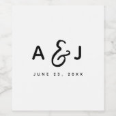 ブラシタイポグラフィ ワインラベル (シングルラベル)