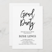 ブラシチャーム卒業パーティー招待状 招待状 (正面/裏面)