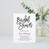 ブラシチャーム編集可能カラーブライダルシャワー招待状 ポストカード (スタンド正面)