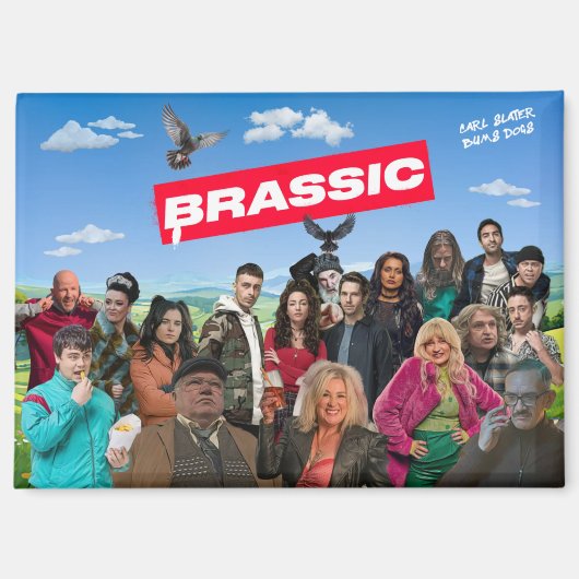 ブラシック長方形冷蔵庫用マグネット マグネット (正面)