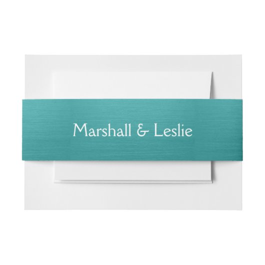 ブラシティール（緑がかった色） 招待状ベリーバンド (正面例)