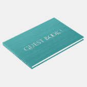 ブラシティール（緑がかった色）wホワイト文字ゲストブック ゲストブック (コーナー)