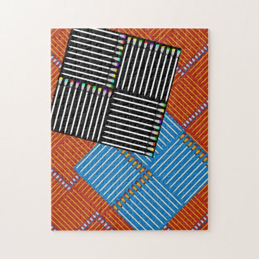 ブラシハッチング ジグソーパズル (縦)