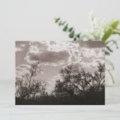 ブラシバックライト（AZ砂漠）セピア招待状 招待状 (スタンド正面)