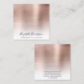 ブラシバラ金ゴールドジュエリー表示 スクエア名刺 (正面/裏面)