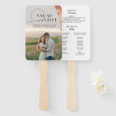 ブラシバラ金ゴールドミニマルSimply Photo結婚's ハンドファン (正面&裏面)