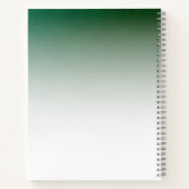 ブラシパーソナライズされた付きシルバーモノグラムスパイラル ノートブック (裏面)