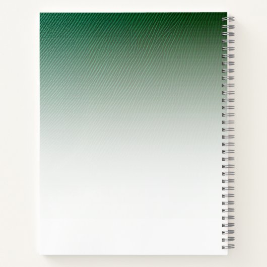 ブラシパーソナライズされた付きシルバーモノグラムスパイラル ノートブック (裏面)