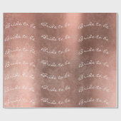 ブラシパーソナライズされた花嫁の赤面ピンクローズ ラッピングペーパー (フラット)