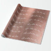 ブラシパーソナライズされた花嫁の赤面ピンクローズ ラッピングペーパー (アンロールド)