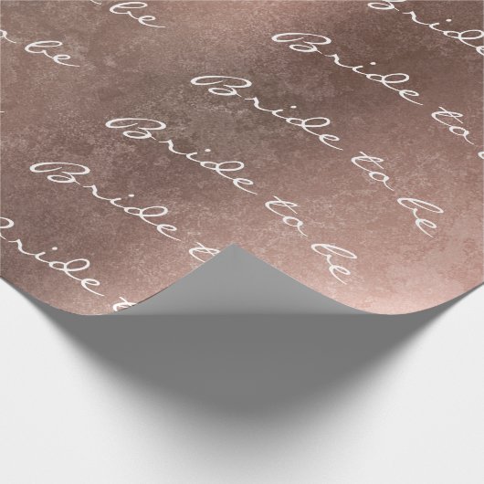 ブラシパーソナライズされた花嫁の赤面ピンクローズ ラッピングペーパー (角)