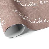 ブラシパーソナライズされた花嫁の赤面ピンクローズ ラッピングペーパー (ロールコーナー)