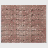 ブラシパーソナライズされた花嫁へ赤面ピンク ラッピングペーパー (フラット)