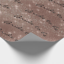 ブラシパーソナライズされた花嫁へ赤面ピンク ラッピングペーパー