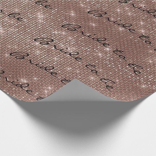 ブラシパーソナライズされた花嫁へ赤面ピンク ラッピングペーパー (角)