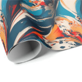 ブラシパ絵を描ターン ラッピングペーパー (ロールコーナー)