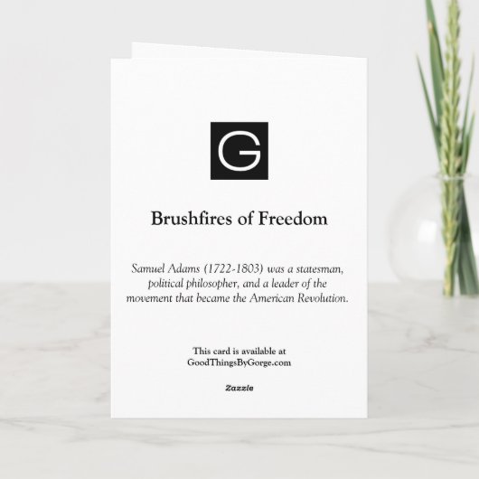 『ブラシファイアズオブフリーダム誕生日カード』 カード (裏面)