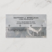 ブラシフェイクシルバーメタルルック名刺 名刺 (裏面)