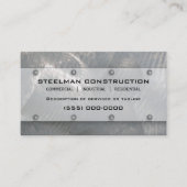 ブラシフェイクシルバーメタルルック名刺 名刺 (正面)