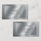 ブラシフェイクングメタル-モノグラムの 名刺 (正面/裏面)