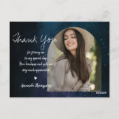 ブラシフォントスクリプト 2026 卒業写真 ありがとう ポストカード (裏面)