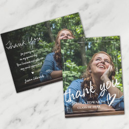 ブラシフォントScript 2023卒業写真ありがとう ポストカード