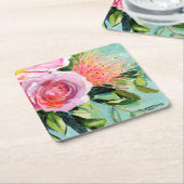 ブラシフローラI スクエアペーパーコースター (アングル)