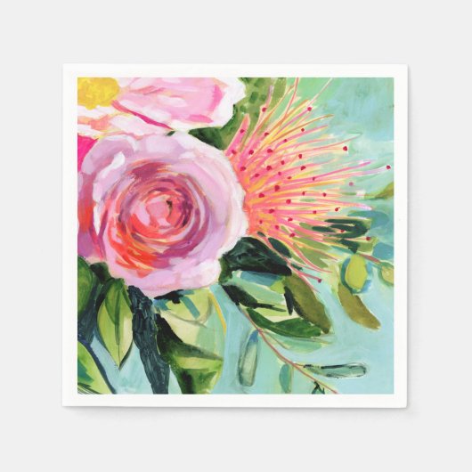 ブラシフローラI スタンダードカクテルナプキン (正面)