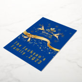 ブラシメリースクリプト写真クリスマス 箔シーズンカード (回転した状態)