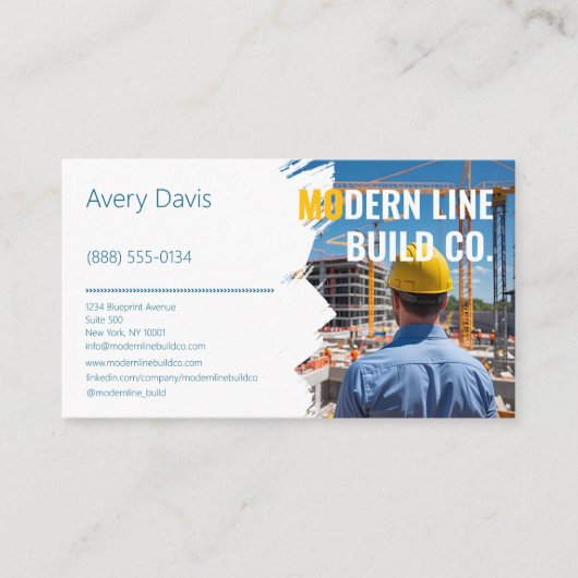 ブラシモダンエッジ建築写真 名刺 (正面)