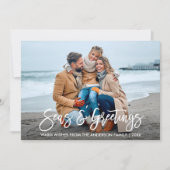 ブラシモダンスクリプトの海と挨拶の写真 シーズンカード (正面)