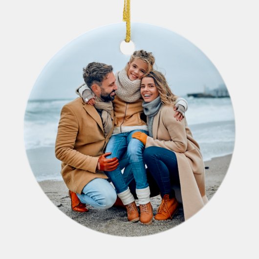 ブラシモダンスクリプトの海と挨拶の写真 セラミックオーナメント (裏面)