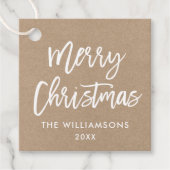 ブラシモダンスクリプトクリスマスクラフトスクラフトスクエア フェイバータグ (正面)