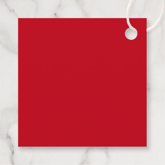 ブラシモダンスクリプトクリスマススタースクエアレッド フェイバータグ (裏面)