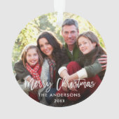 ブラシモダンスクリプトクリスマスファミリーフォトWR オーナメント (裏面)